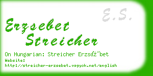 erzsebet streicher business card